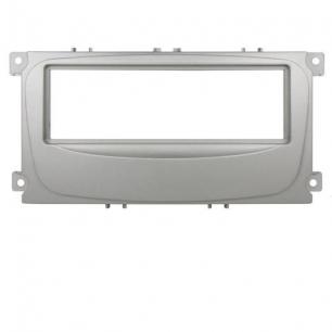 Рамка Ford Focus-2 restal, Mondeo (08+) C-Max, S-Max, Galaxy new  (07+)  1din silver